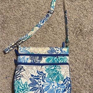 Vera Bradley Blue and Green Paisley Crossbody Bag